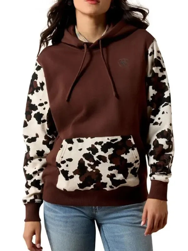 Ariat Cow Print Hoodie