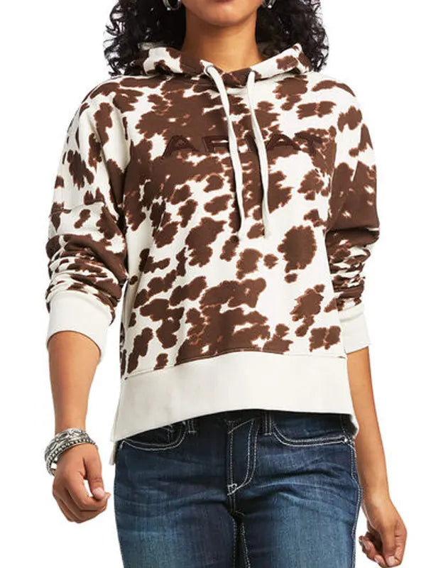 Ariat Cow Print Hoodie