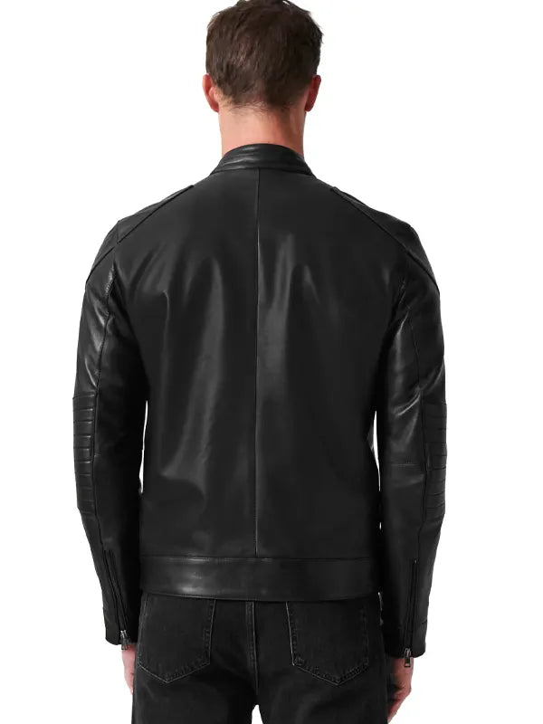 Automobili Lamborghini Leather Biker Jacket