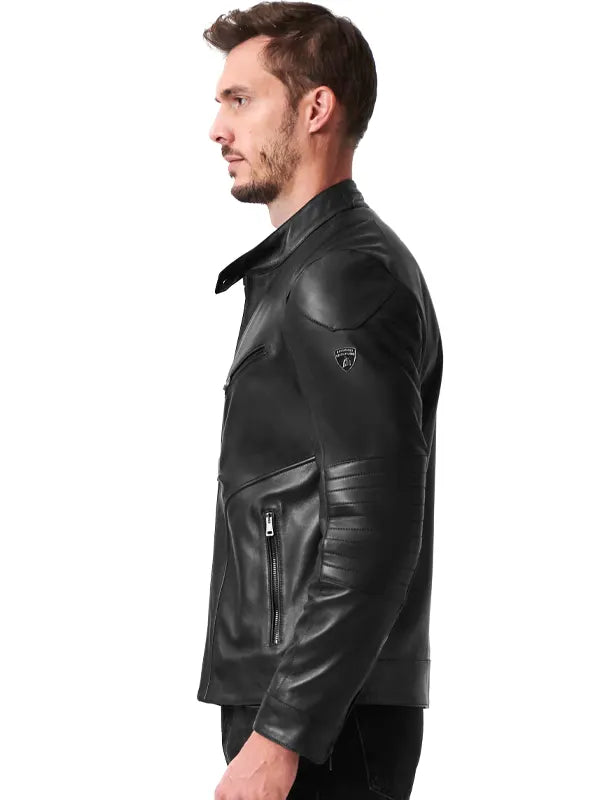Automobili Lamborghini Leather Biker Jacket