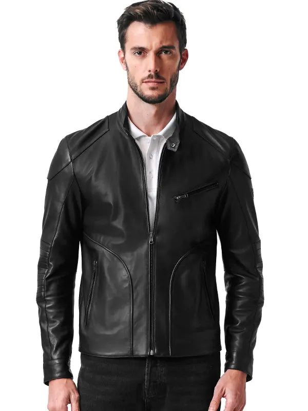 Automobili Lamborghini Leather Biker Jacket