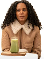 Next Gen NYC S02 Ava Dash Beige Shearling Leather Jacket