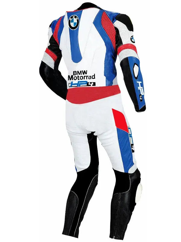BMW Men Motorcycle Leather Suit Racer Armor Protection