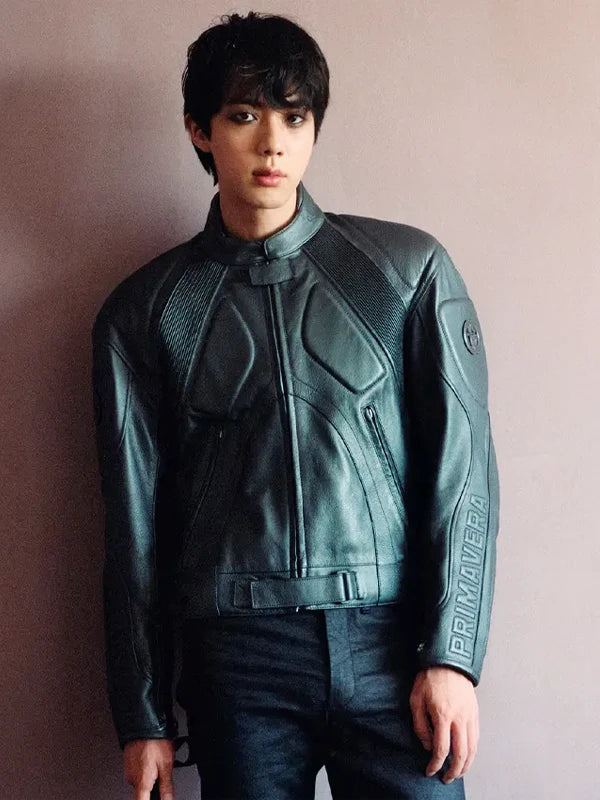 BTS Jin Primavera Moto Leather Jacket