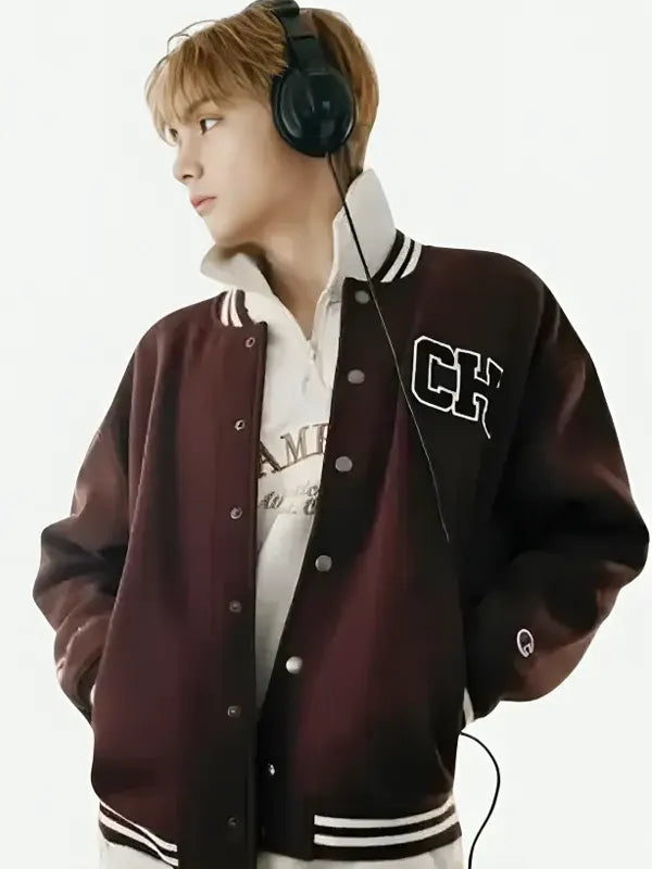 BTS TAEHYUNG x Champion Varsity Jacket