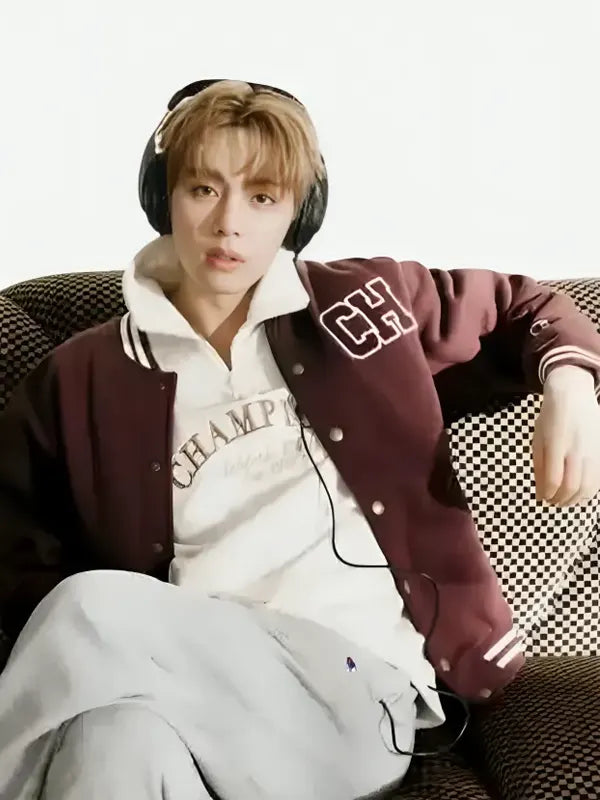 BTS TAEHYUNG x Champion Varsity Jacket