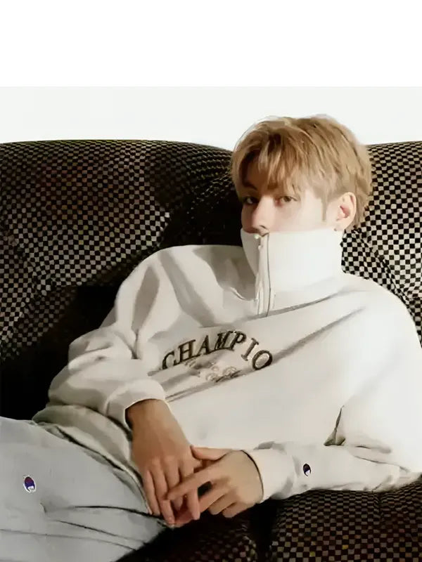 BTS V Champion Athletic Club Off Whitte Sweatshirt