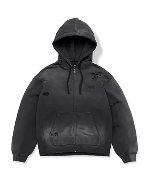 BTS World Tour ARIRANG Zip-up Black Hoodie
