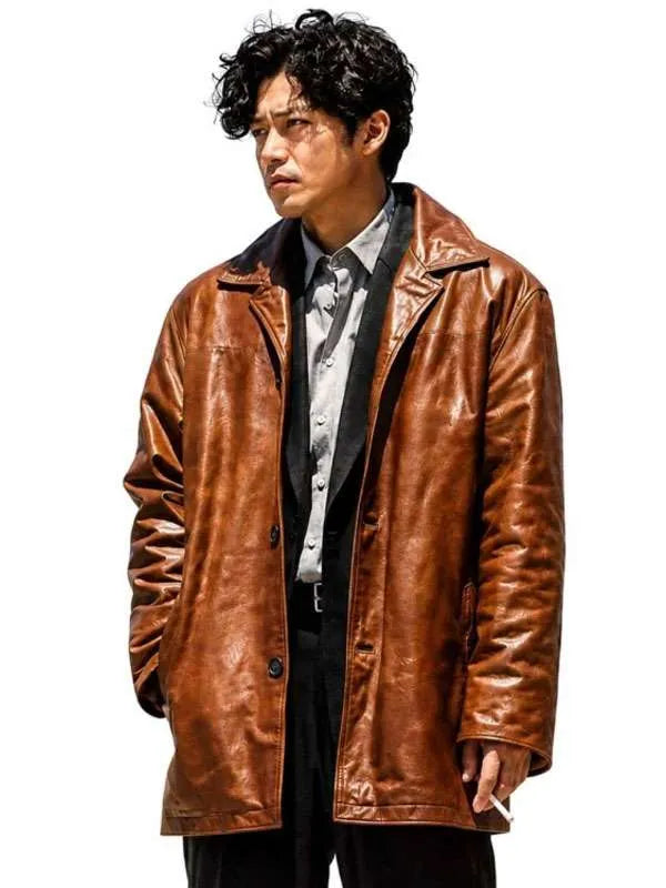 Bad Lieutenant Tokyo 2026 Shun Oguri Brown Leather Coat