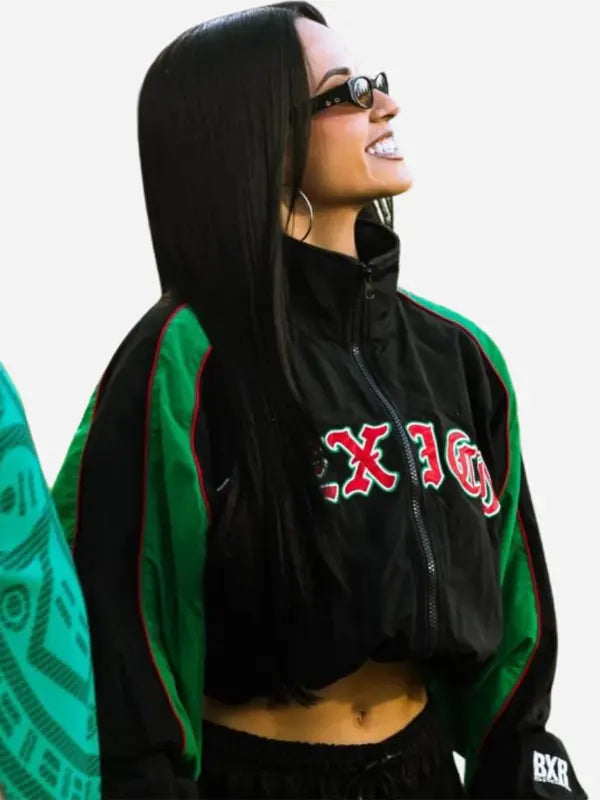 Becky G 2026 Australia vs Mexico Cropped Track Jacket