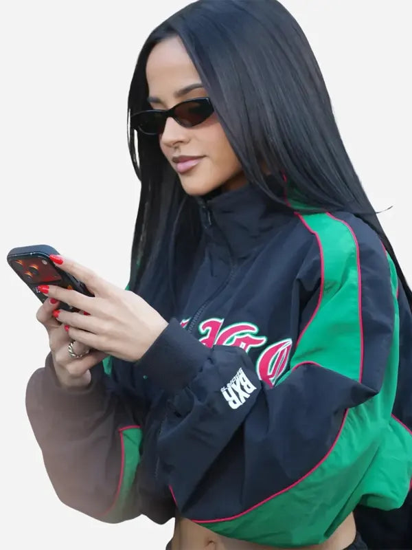 Becky G 2026 Australia vs Mexico Cropped Track Jacket