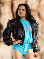 Becky G Rogers Stadium 2026 Black Leather Jacket