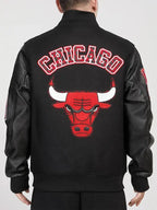 Black Chicago Bulls Varsity Jacket