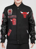 Black Chicago Bulls Varsity Jacket