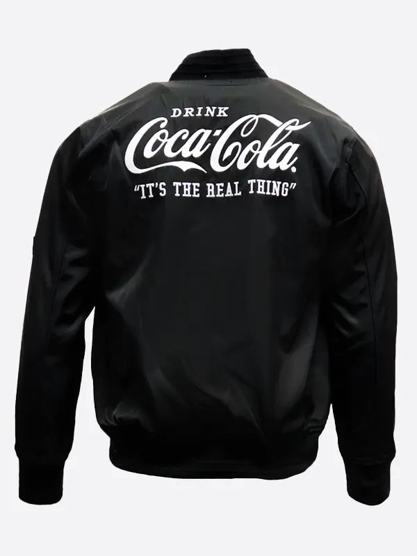 Black Coca Cola Bomber Jacket