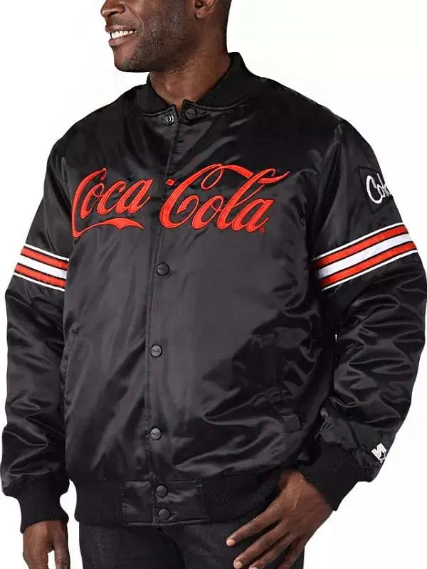 Black Coca Cola Bomber Jacket