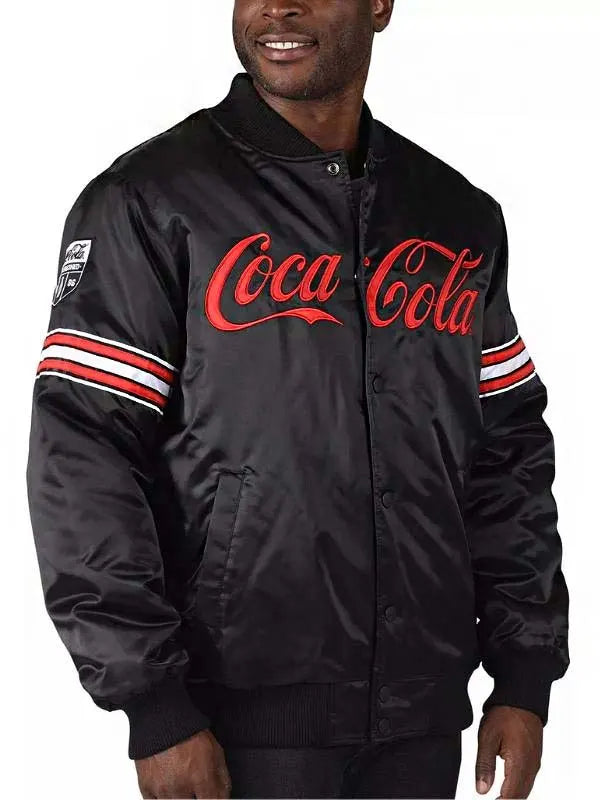 Black Coca Cola Bomber Jacket