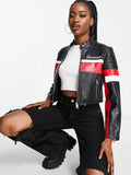 Black Cropped Racer Jacket