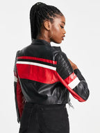 Black Cropped Racer Jacket