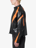 Black Cropped Racer Jacket