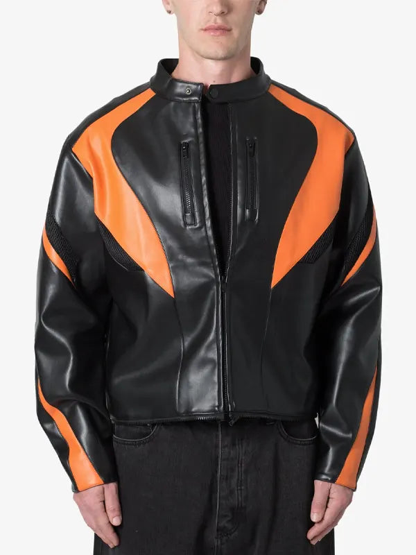 Black Cropped Racer Jacket