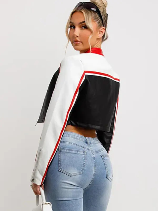 Black Cropped Racer Jacket