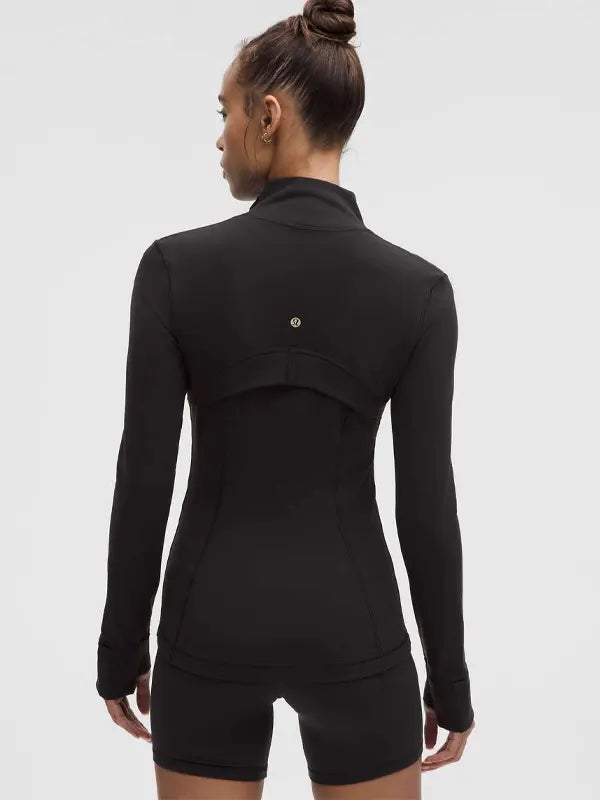 Black Define Lulu Jacket With Gold Zipper