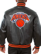 Black Knicks Leather Jacket