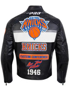 Black Knicks Leather Jacket