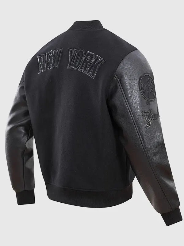 Black MLB Varsity Jacket
