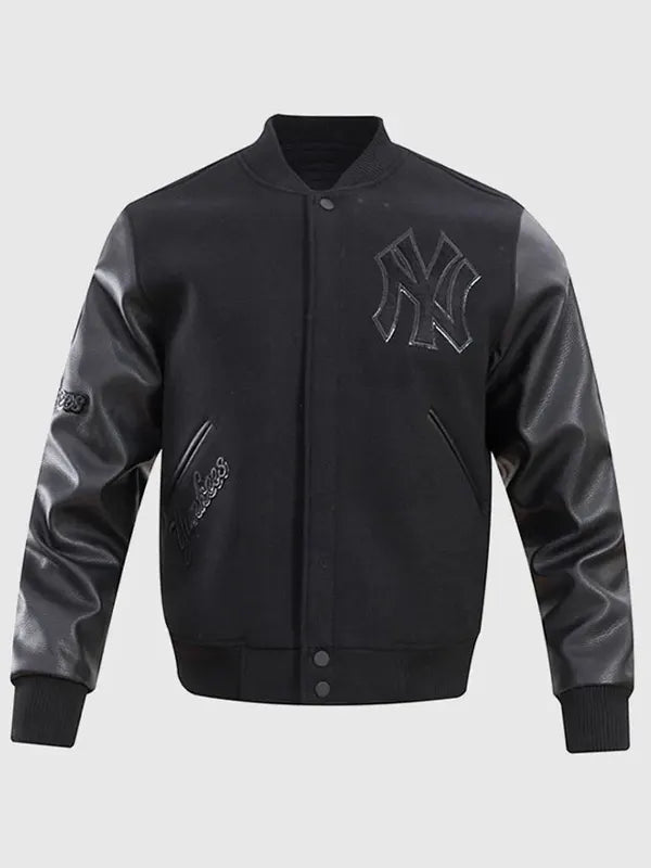 Black MLB Varsity Jacket