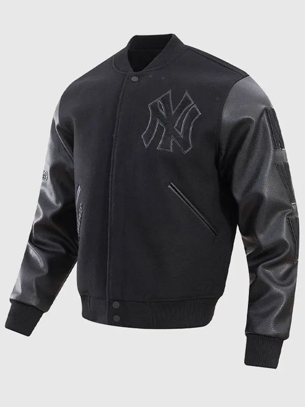 Black MLB Varsity Jacket