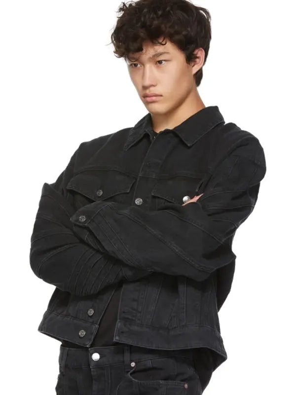 Mugler Spiral Denim Jacket