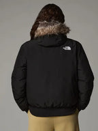 Black North Face Bomber Jacket Womens Back