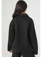 Black Oversized Jean Jacket Womens