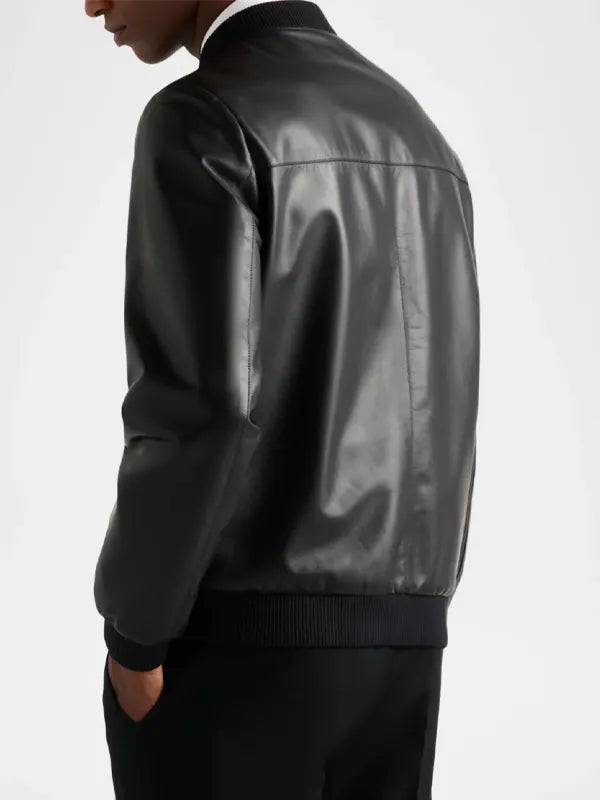 Prada Leather Bomber Jacket