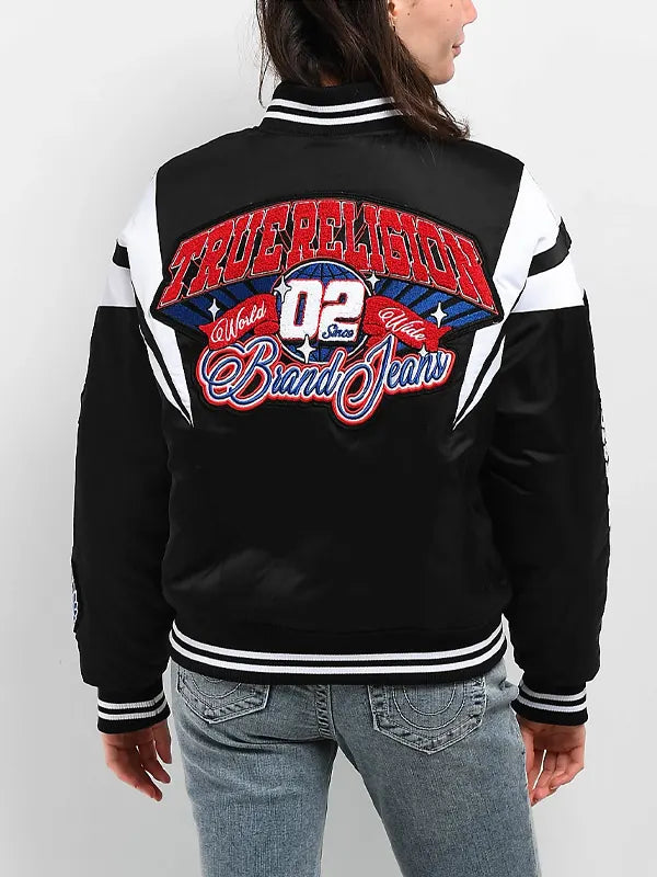 True Religion Varsity Jacket Black