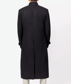McGhee Black Wool Trench Coat Men Zing Apparel