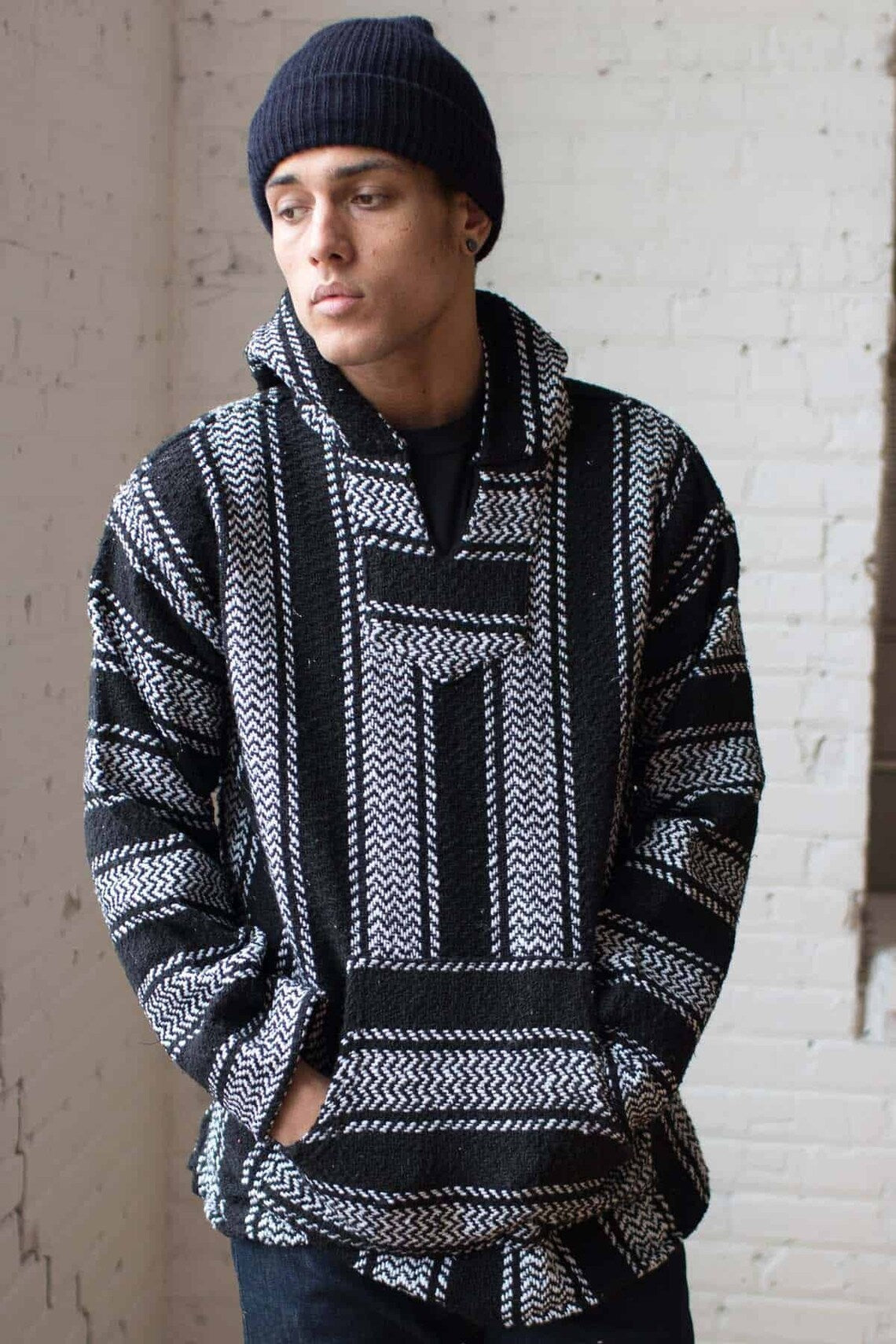 Black baja hoodie