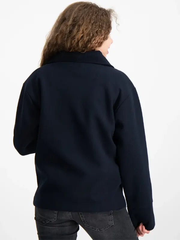 Gina Tricot Short Felt Jacket Blue