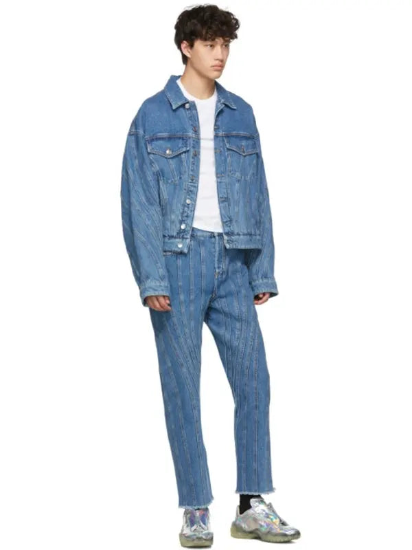 Mugler Spiral Denim Jacket