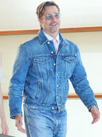 Brad Pitt Sebastian International Festival Denim Jacket