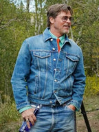 Brad Pitt Sebastian International Festival Denim Jacket