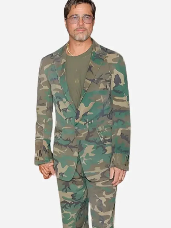 Brad Pitt Heart Of The Beast Premiere Military Suit