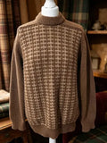 Brown Mock-Neck Wool Sweater
