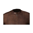 Brown Distressed Leather Jacket