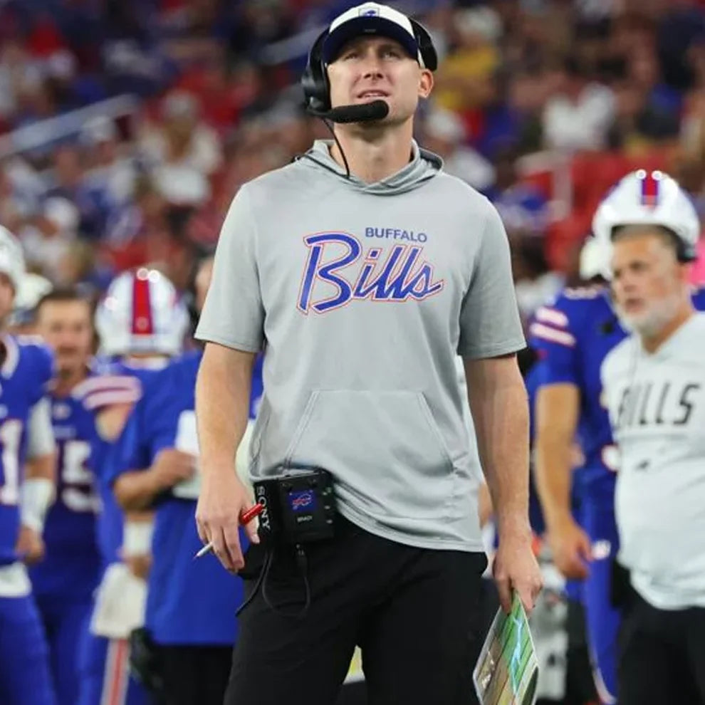Buffalo Bills Joe Brady Grey Hoodie