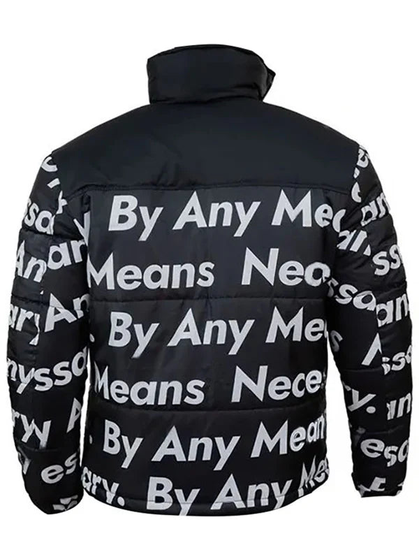 Goku Drip Black Puffer Jacket