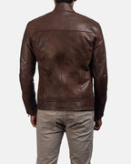Dean Brown Leather Biker Jacket