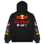 Buy Vintage Red Bull Big Embroidered Logo Racing Hoodie Black